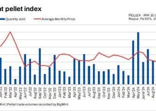 PELLEX falls INR 100/t